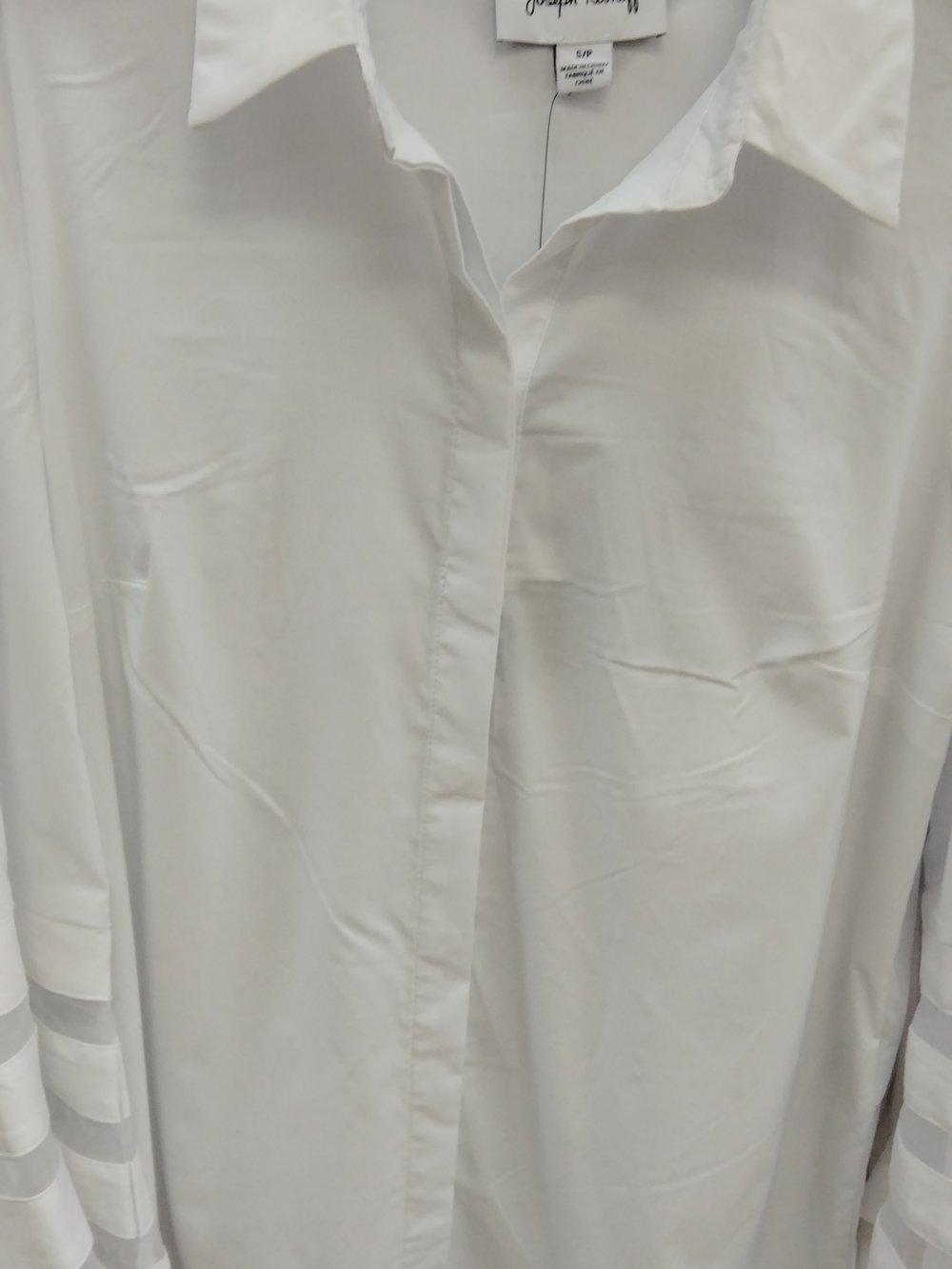 Joseph Ribkoff White Men's Dress Shirt with Classic Collar